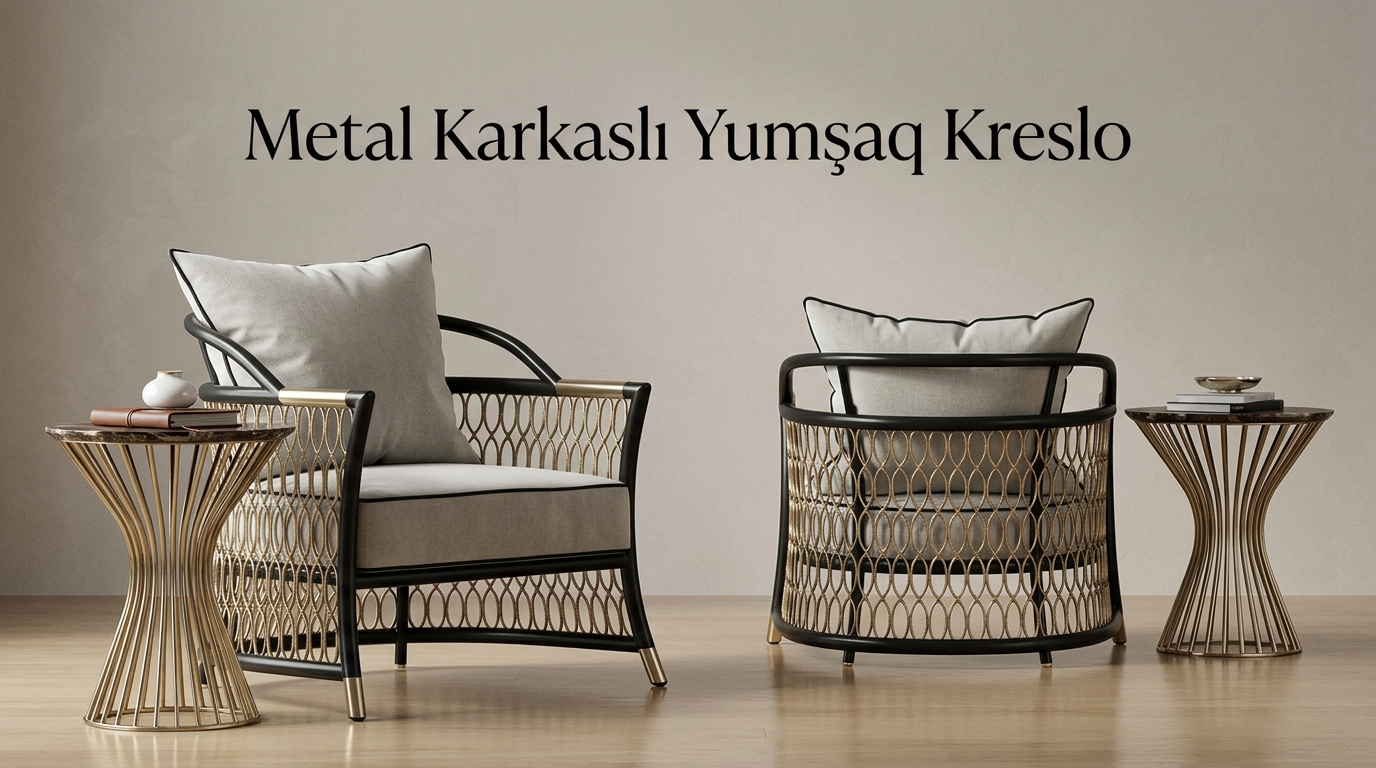 Metal Karkaslı Yumşaq Kreslo - 2