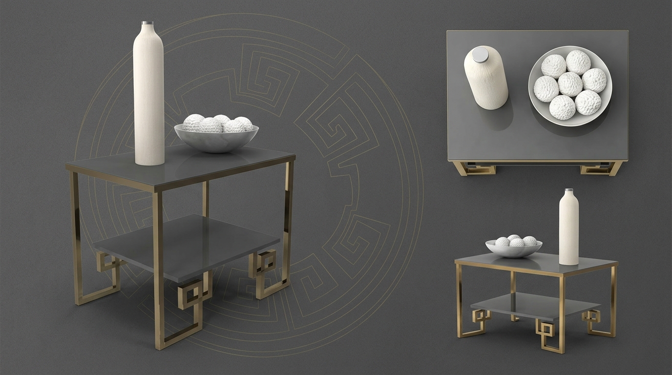 Dekorativ Jurnal Masası | Metal - 2