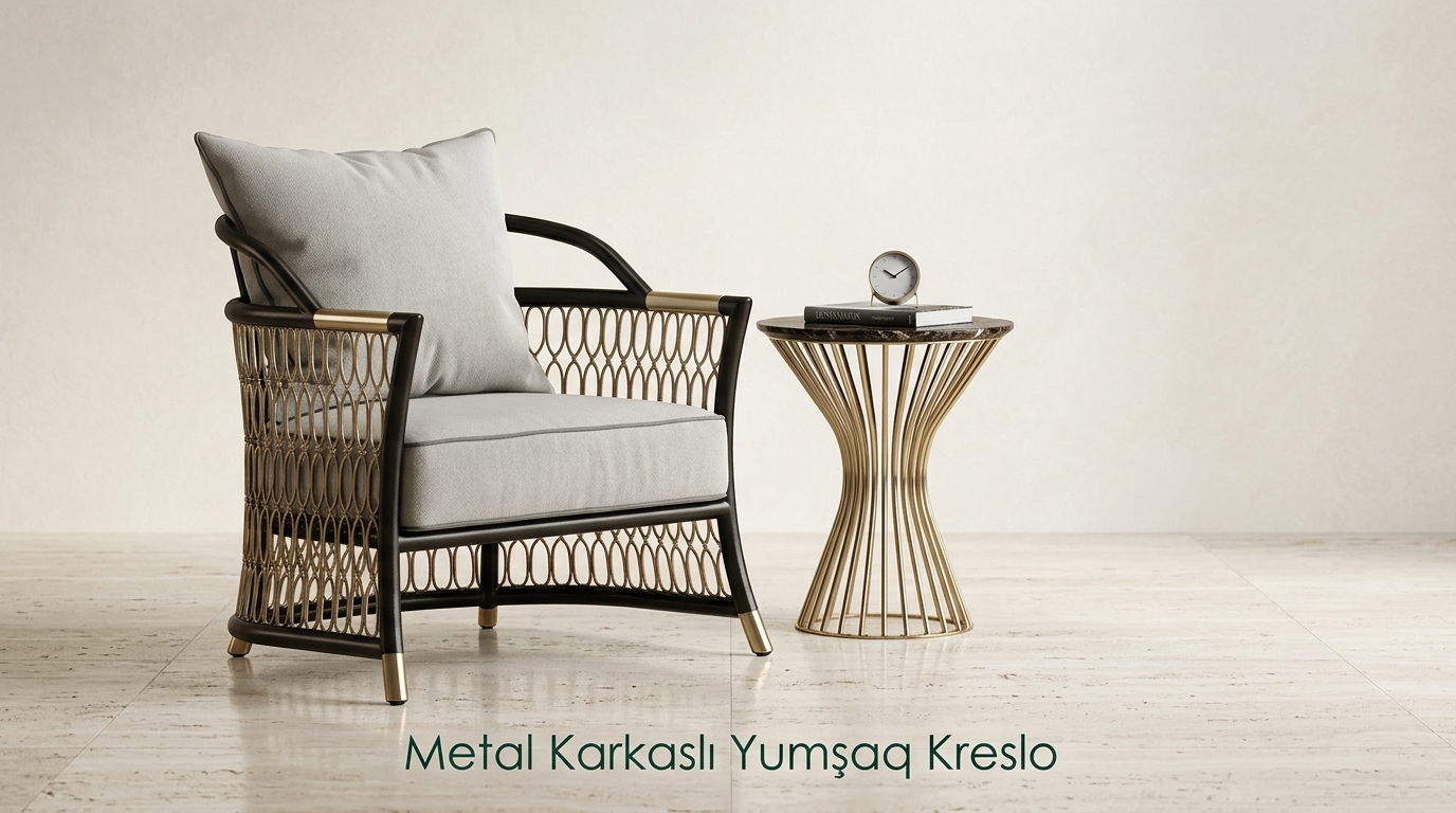 Metal Karkaslı Yumşaq Kreslo