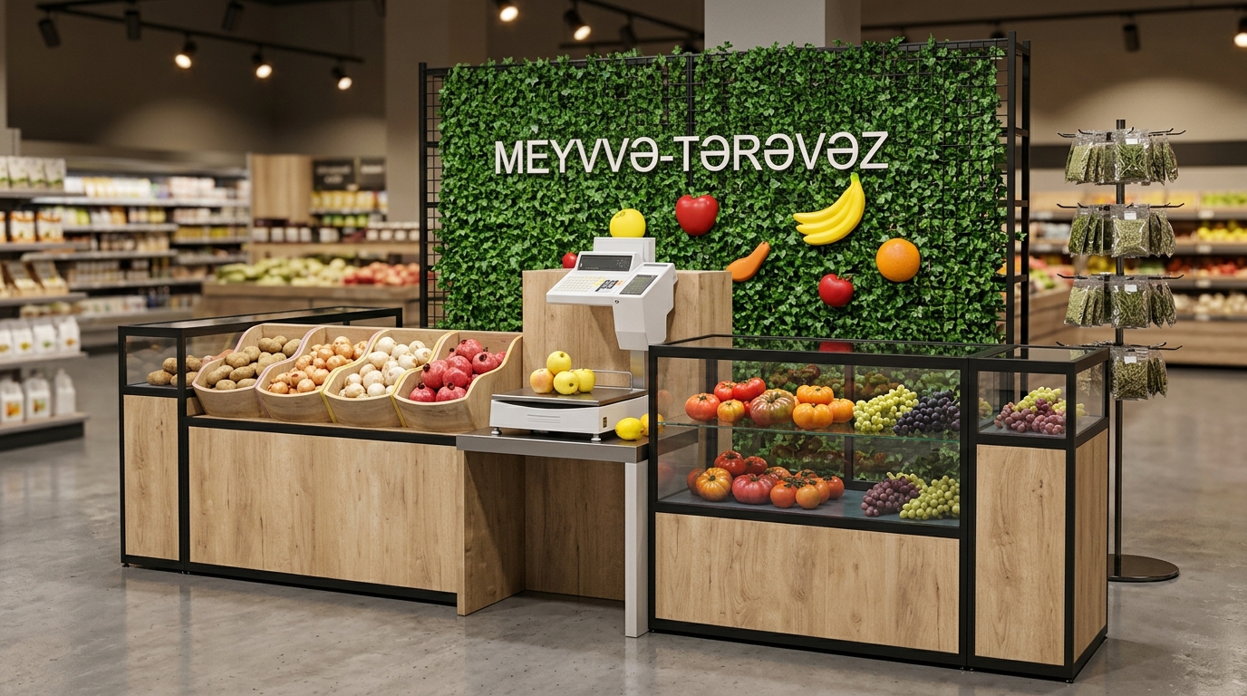 Metal və laminat vitrinli məhsul stend nümunələri - 4